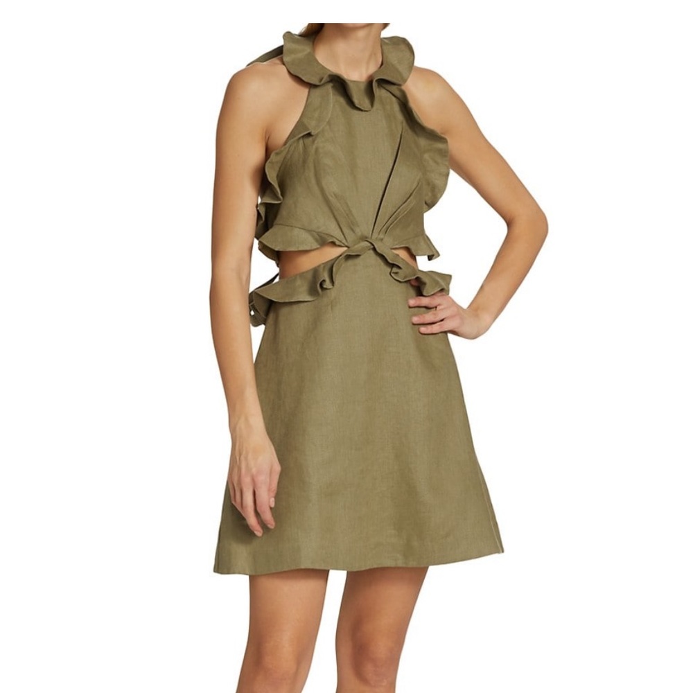 Zimmermann green linen dress